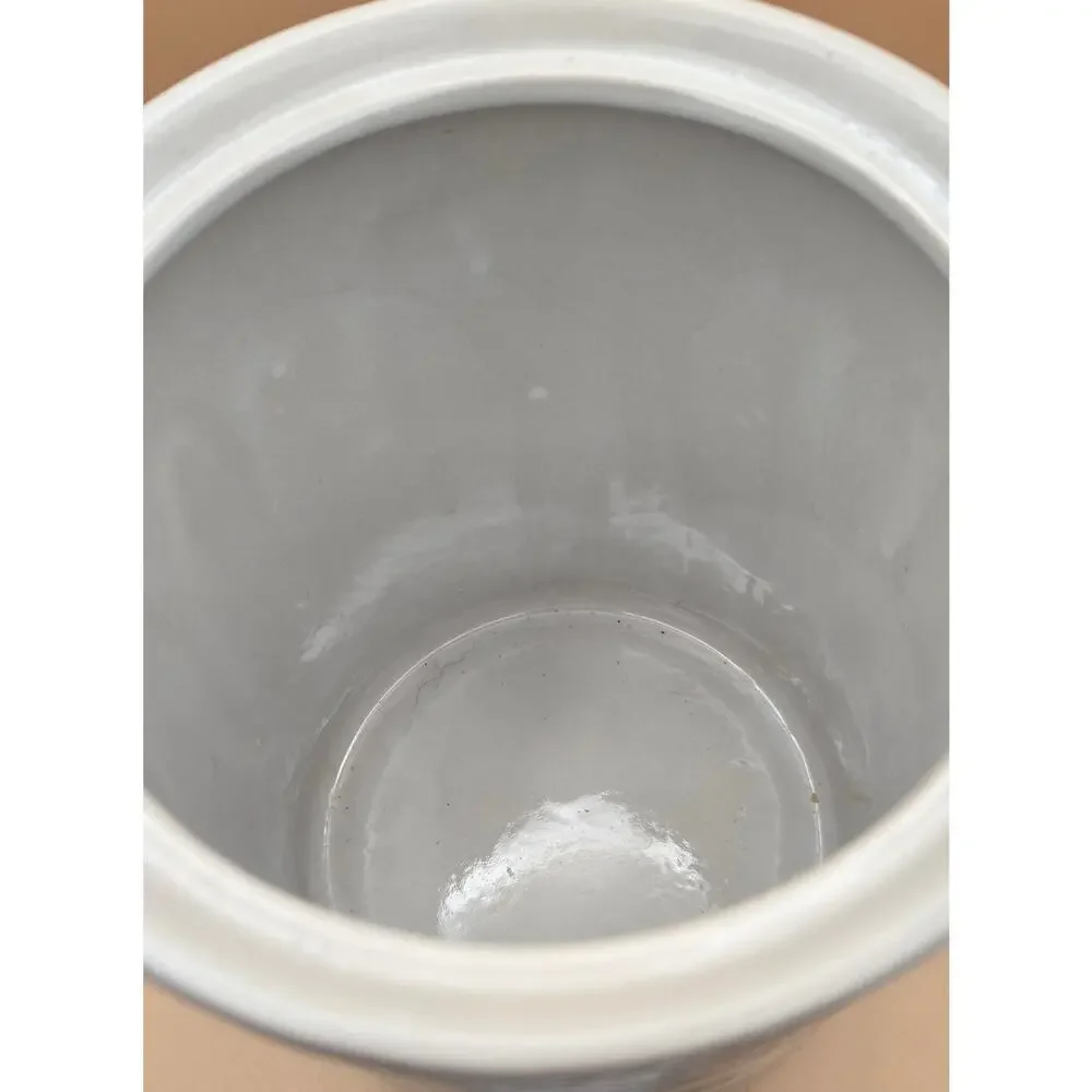 Classic Style White & Blue Floral Sugar Container with Lid Pre-Loved